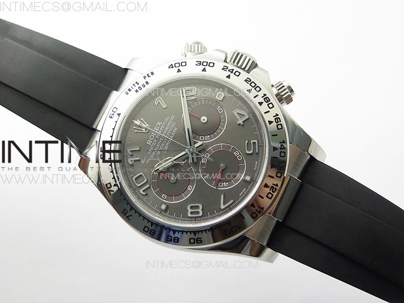 Daytona 116519 Clean 11 Best Edition 904L SS Case and Bracelet Gray Dial Numbers Markers SA4130 V2