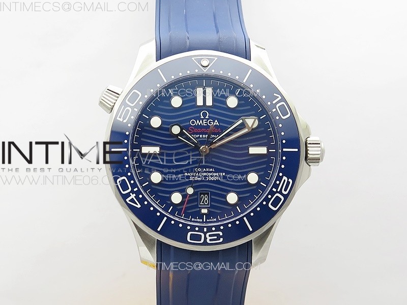 Seamaster Diver 300M ZF 11 Best Edition Blue Ceramic Blue Dial on Blue Rubber Strap A8800