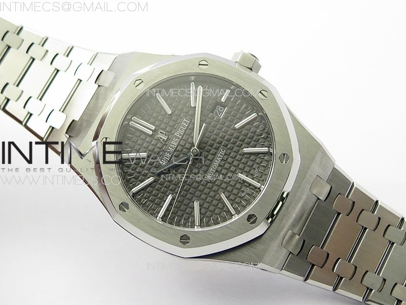 Royal Oak 41mm 15400 SS APSF 1:1 Best Edition Gray Textured Dial on SS Bracelet SA3120 Super Clone V3