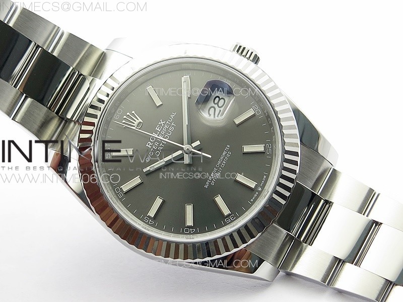 DateJust 41 126334 Clean 11 Best Edition 904L Steel Gray Stick Dial on Oyster Bracelet VR3235