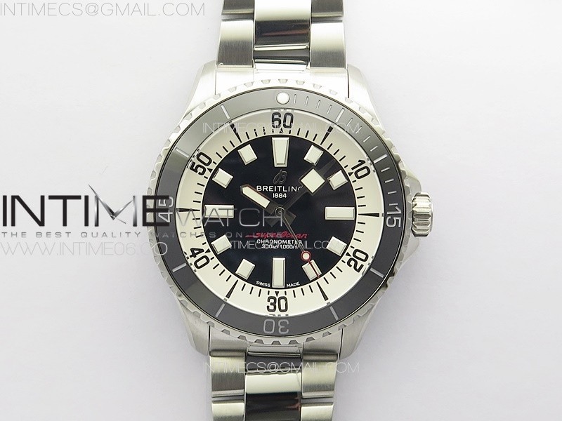 SUPEROCEAN AUTOMATIC 44 BLACK CERAMIC BEZEL TF 11 BEST EDITION BLACK DIAL ON SS BRACELET A2824