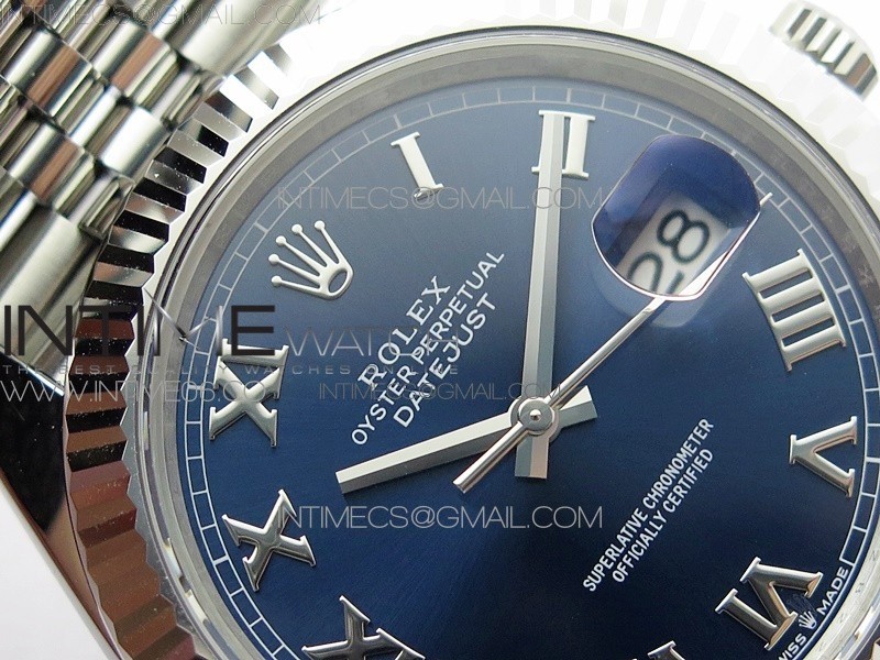 DateJust 41 126334 904 SS ARF 11 Best Edition Blue Dial Roman Markers on Jubilee Bracelet A2824 V3