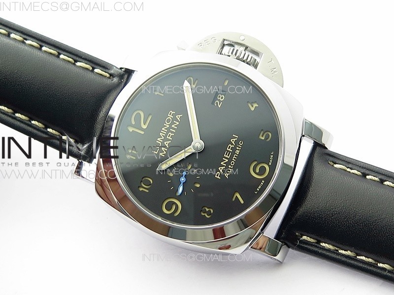 MARINA27 PAM1359 W TTF 11 BEST EDITION ON BLACK LEATHER STRAP P9010