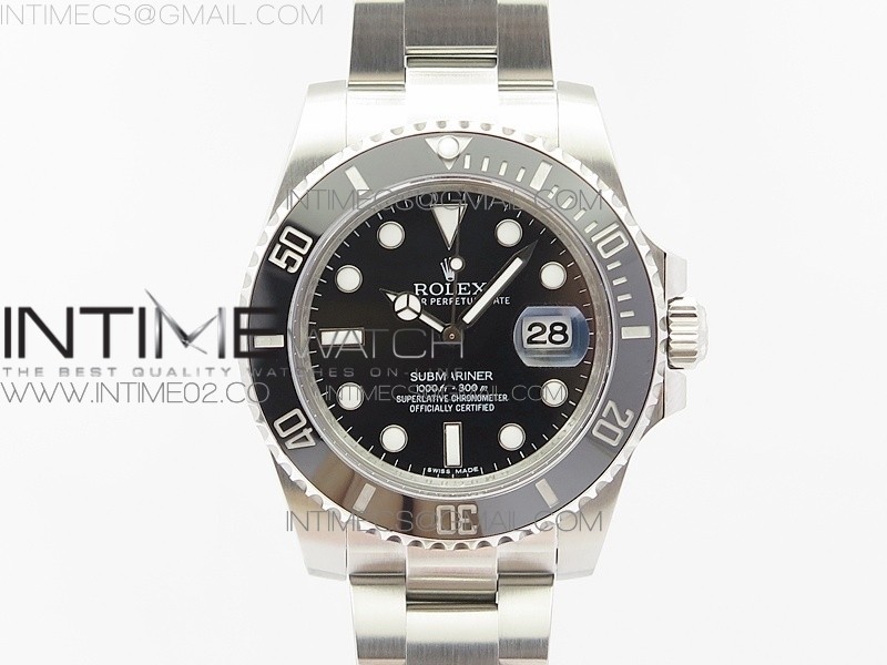 Submariner 116610 LN Black Ceramic 904L GMF 11 Best Edition Black Dial On SA3135