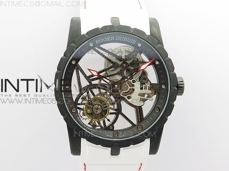 Excalibur Rddbex0393 FC BBR Best Edition Skeleton Dial on White Rubber Strap A2136 Tourbillon V4