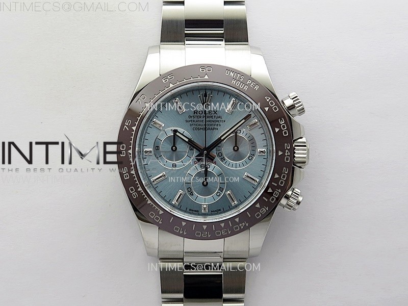 Daytona 116506 Clean 11 Best Edition Ice Blue Dial Crystal Markers on SS Bracelet DD4130