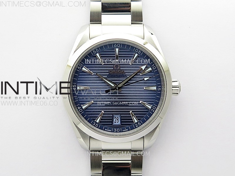 AQUA TERRA 150M MASTER VSF 11 BEST EDITION SUMMER BLUE DIAL ON SS BRACELET A8900 SUPER CLONE