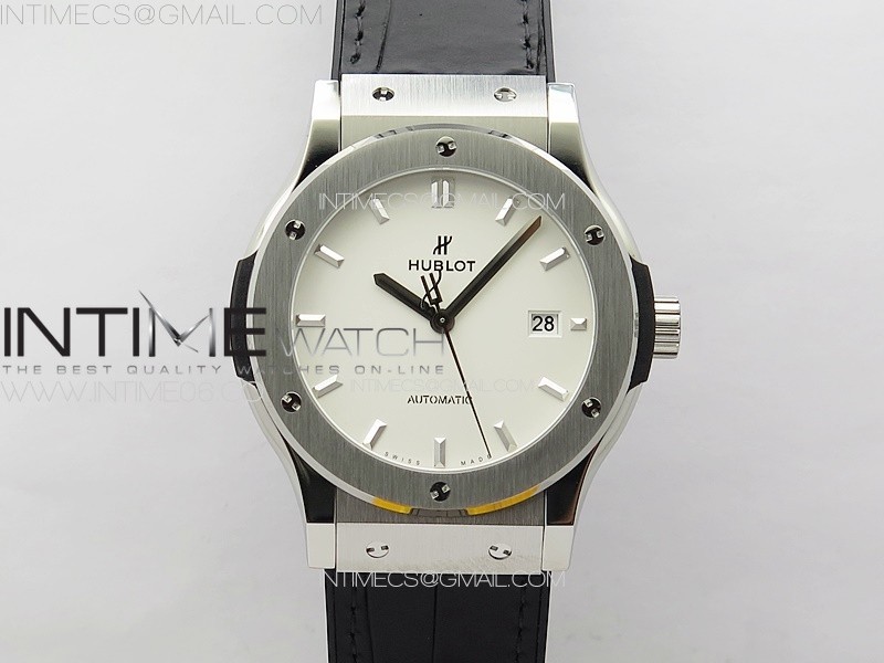 Classic Fusion 42mm SS APSF 11 Best Edition White Dial On Gummy Strap A2892