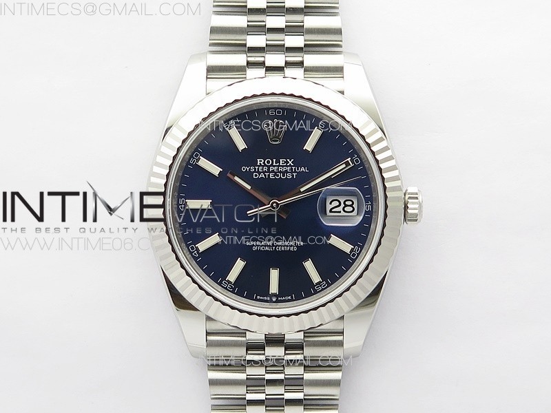 DateJust 41 126334 Clean 11 Best Edition 904L Steel Blue Stick Dial on Jubilee Bracelet VR3235