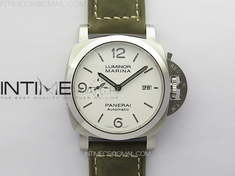 PAM 1314 TTF 11 Best Edition White Dial on Gray Asso Strap P.9010