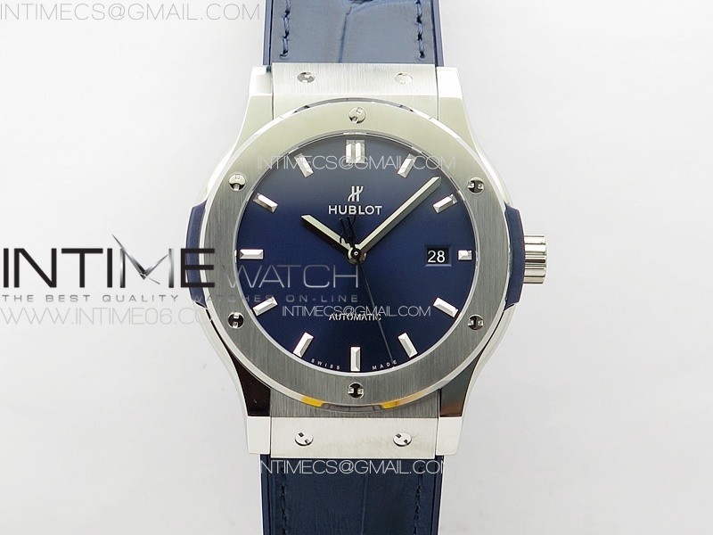 Classic Fusion 42mm APSF 1:1 Best Edition Blue Dial on Blue Gummy Strap A1110