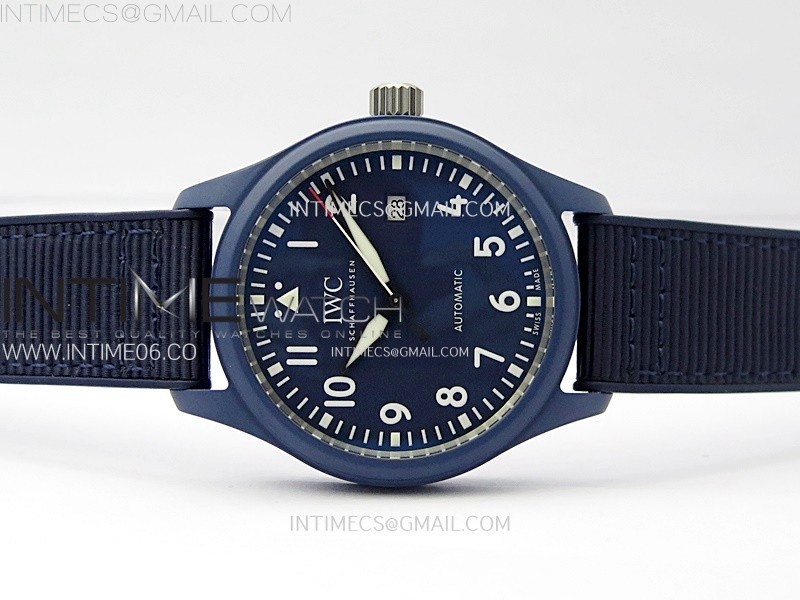 PILOT’S WATCH LAUREUS BLUE CERAMIC IW328101 ZF 11 BEST EDITION ON BLUE NYLON STRAP A32111