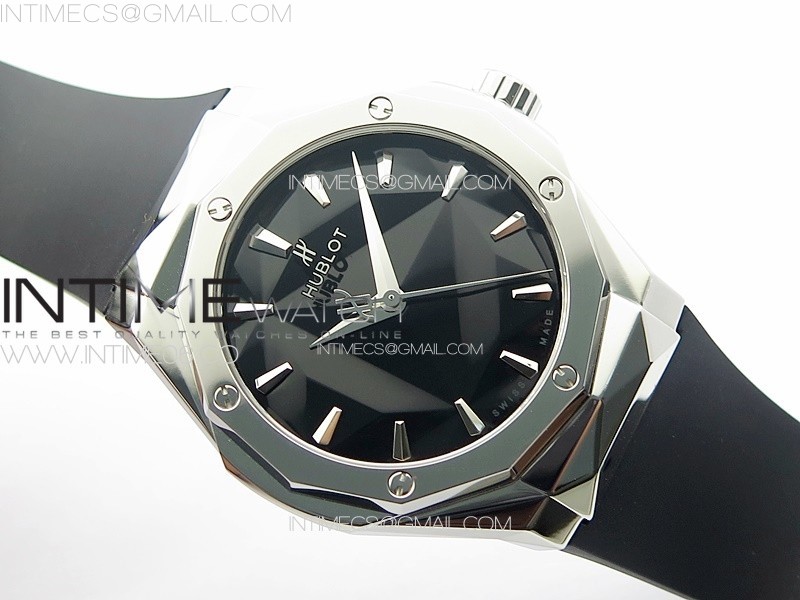 Big Bang Classic Fusion Orlinski SS APSF 11 Best Edtion Black Faceted Dial on Black Rubber Strap A2892 to HUB1100