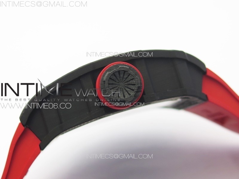 RM035-02 Real Forge Carbon ZF 11 Best Edition Skeleton Dial on Red Rubber Strap NH05A V3+