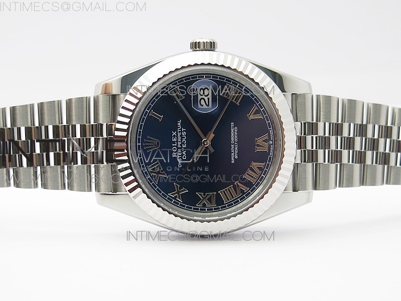 DateJust 41 126334 904 SS ARF 11 Best Edition Blue Dial Roman Markers on Jubilee Bracelet A2824 V3