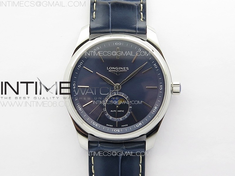 Master Moonphase SS APSF 11 Best Edition Blue Stick Dial on Blue Leather Strap AL899