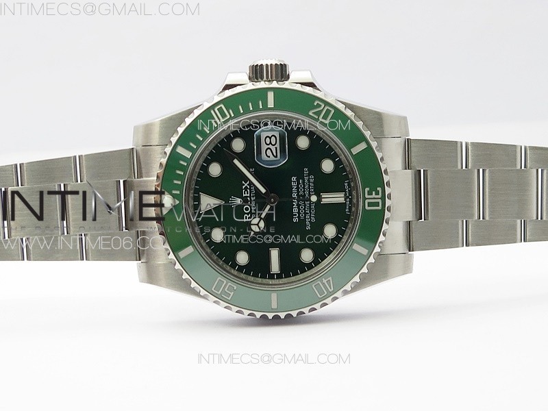 Submariner 116610 LV Green Ceramic 904L Steel VSF 11 Best Edition VS3135