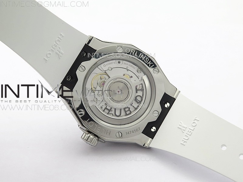 Classic Fusion Orlinski SS Full Diamonds APSF 11 Best Edtion White Faceted Dial on White Rubber Strap A2892