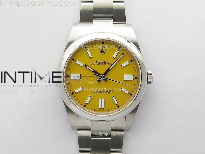 Oyster Perpetual 41mm 124300 904L Steel GMF 11 Best Edition Yellow Dial on SS Bracelet VR3230 V2