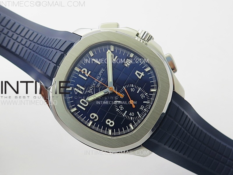 AQUANAUT 5968 SS YLF BEST EDITION BLUE DIAL ON BLUE RUBBER STRAP A520