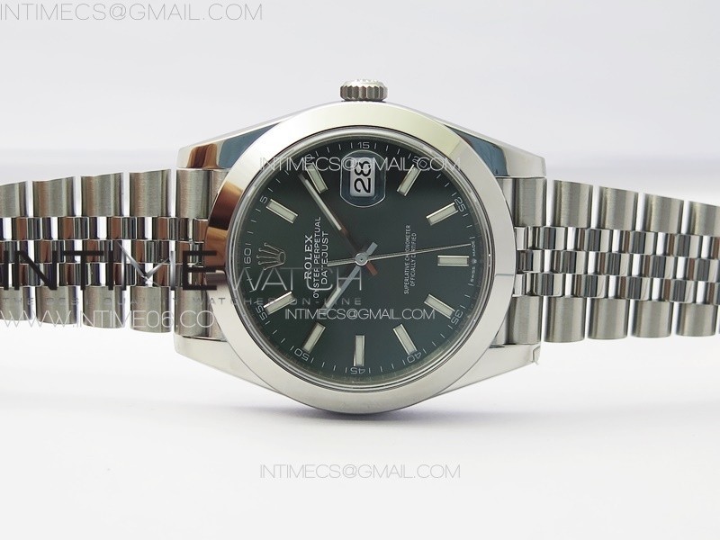 DateJust 41 126300 904L SS VSF 11 Best Edition Green Dial on Jubilee Bracelet VS3235