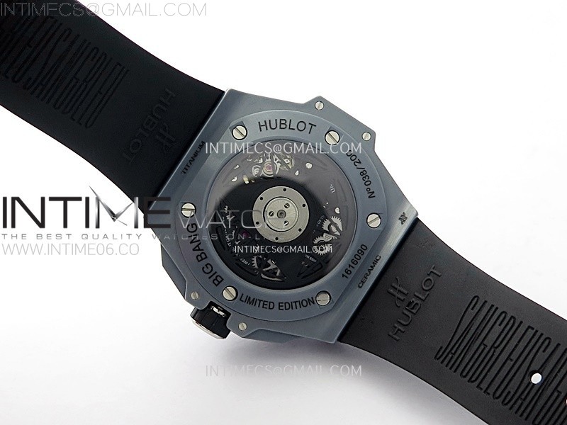 BIG BANG SANG BLEU II GRAY CERAMIC BBF BEST EDITION ON GRAY RUBBER STRAP A1240