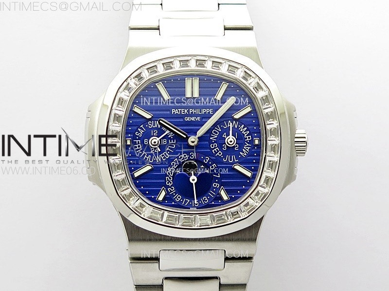 NAUTILUS 5740 T DIAMONDS BEZEL SS TWF BEST EDITION BLUE DIAL ON SS BRACELET A240