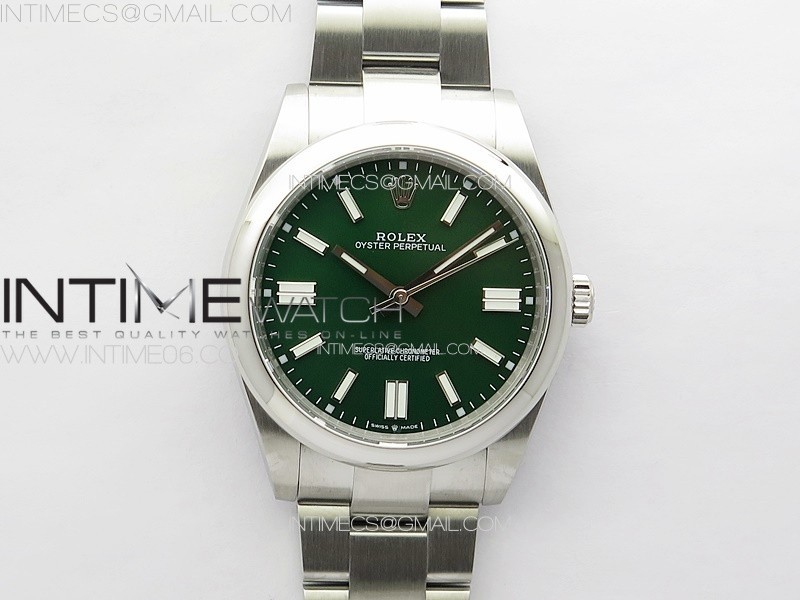 Oyster Perpetual 41mm 124300 904L Steel GMF 11 Best Edition Green Dial on SS Bracelet VR3230 V2