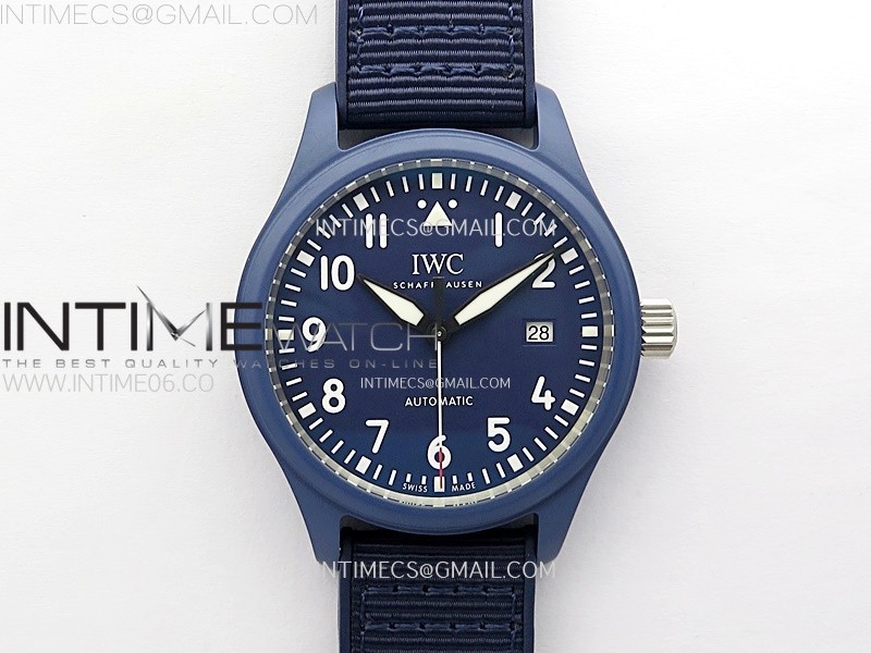 PILOT’S WATCH LAUREUS BLUE CERAMIC IW328101 ZF 11 BEST EDITION ON BLUE NYLON STRAP A32111