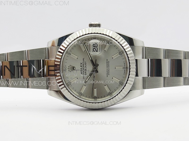 DateJust 41 126334 Clean 11 Best Edition 904L Steel Silver Stick Dial on Oyster Bracelet VR3235