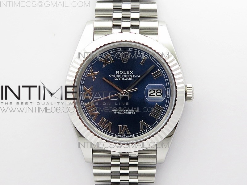 DateJust 41 126334 904 SS ARF 11 Best Edition Blue Dial Roman Markers on Jubilee Bracelet A2824 V3