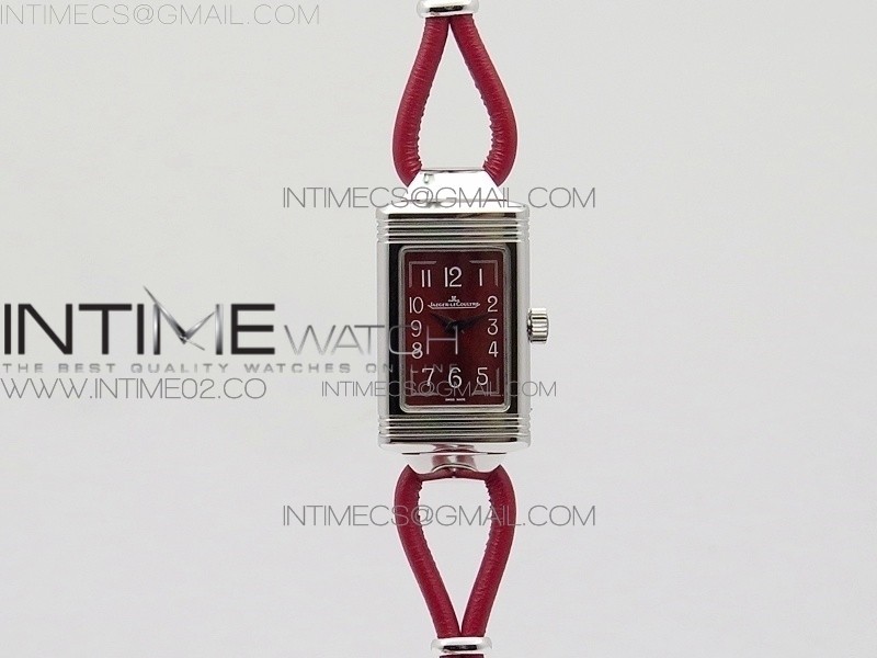 REVERSO ULTRA THIN DUOFACE SS SWF RED DIAL ON LINE RED LEATHER STRAP RONDA QUARTZ