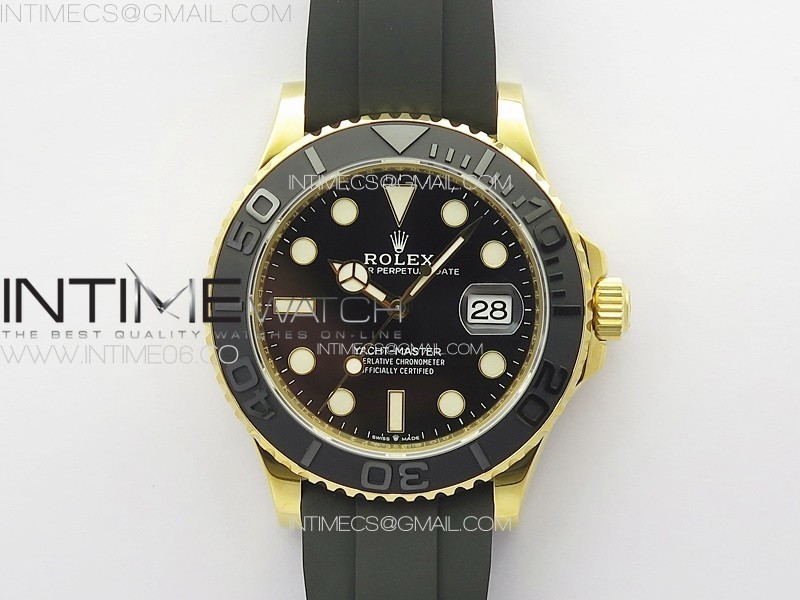 Yacht-Master 126658 YG VSF 11 Best Edition Black Ceramic Bezel on Oysterflex Strap VS3235