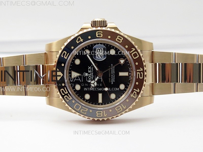 GMT-Master II 126715 CHNR NTF 11 Best Edition on Black Dial RG Bracelet VR3285 CHS