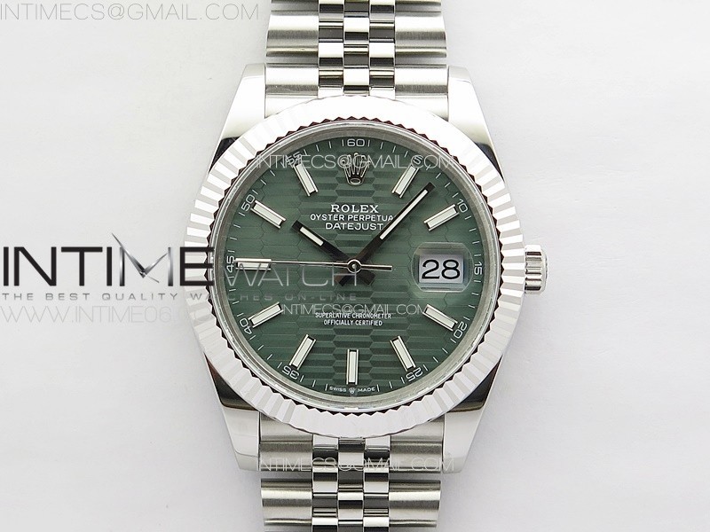 DateJust 41 126334 SS GMF 11 Best Edition Green Fluted Dial on Jubilee Bracelet