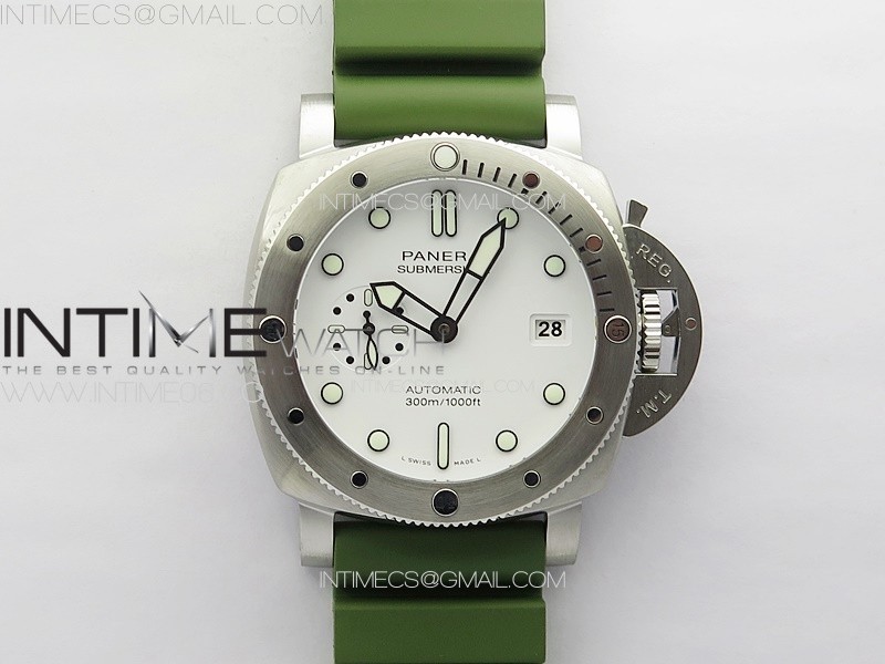 PAM1226 Y VSF 11 Best Edition White Dial on Green Rubber Strap P.900 Super Clone