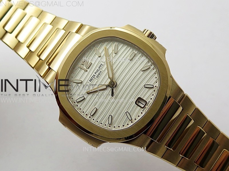 NAUTILUS 7118 NEW VERSION LADIES RG PPF 11 BEST EDITION WHITE DIAL ON RG BRACELET A324 SUPER CLONE