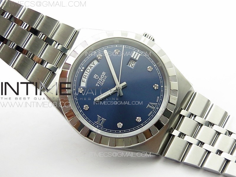 PRINCE BAY 41MM V7F 11 BEST EDITION BLUE DIAL DIAMONDS MARKERS ON SS BRACELET A2824