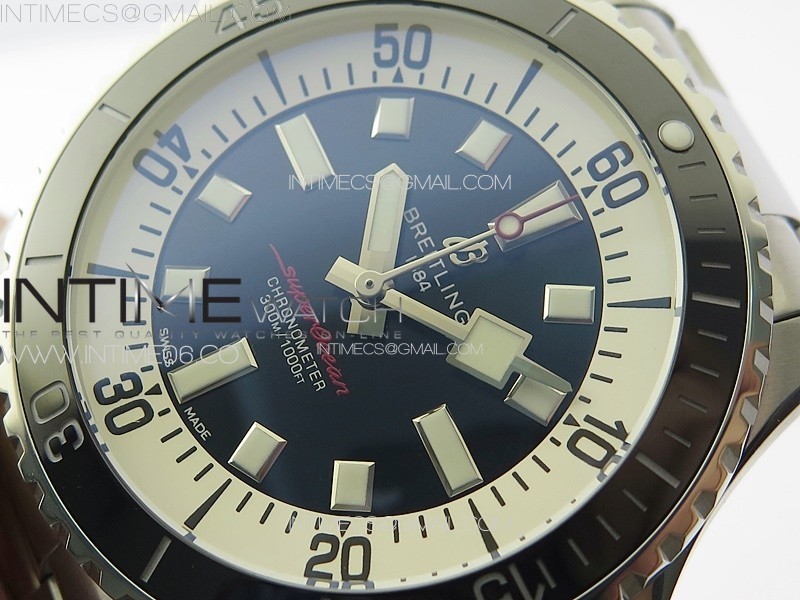 SUPEROCEAN AUTOMATIC 44 BLACK CERAMIC BEZEL TF 11 BEST EDITION BLACK DIAL ON SS BRACELET A2824