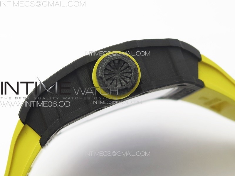 RM035-02 Real Forge Carbon ZF 11 Best Edition Skeleton Dial on Yellow Rubber Strap NH05A V3+