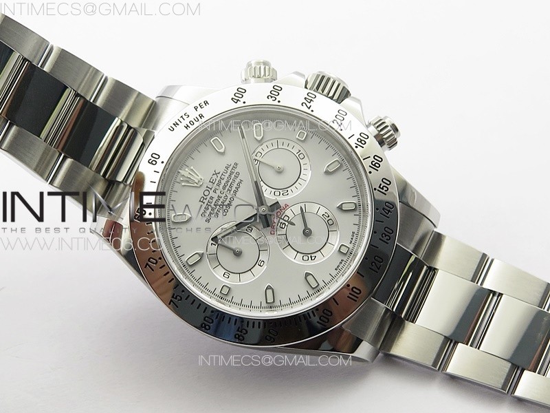 Daytona 116520 Clean 11 Best Edition V2 904L SS Case and Bracelet White Dial SA4130