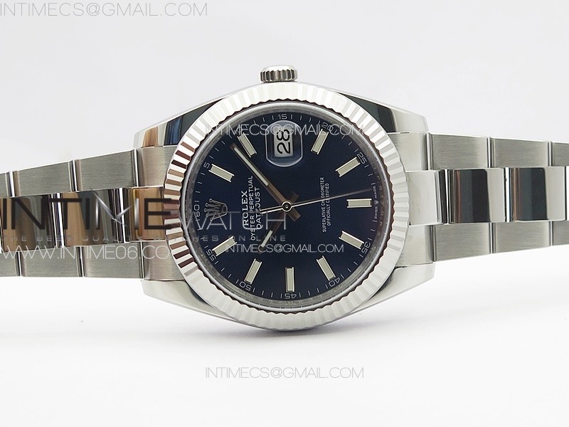 DateJust 41 126334 Clean 11 Best Edition 904L Steel Blue Stick Dial on Oyster Bracelet VR3235