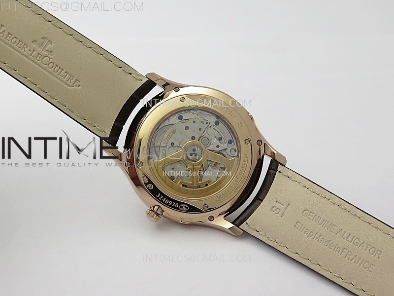 MASTER ULTRA THIN MOON 1362520 RG ZF 11 BEST EDITION IVORY DIAL ON BROWN LEATHER STRAP V3 SA925 SUPER CLONE