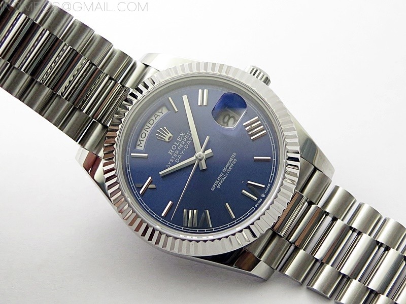 Day Date 40mm 228239 Gain Weight SStungsten APSF 11 Best Edition Blue Dial Roman Markers on SS President Bracelet A2836