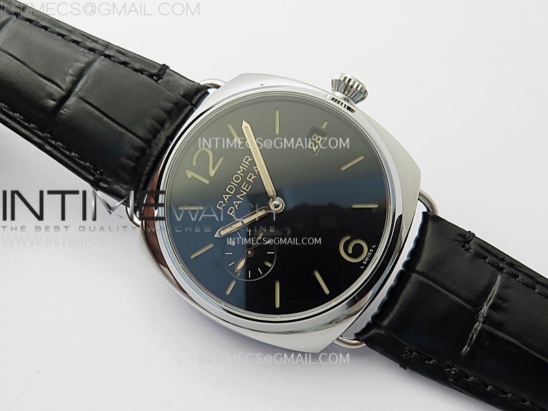 RADIOMIR PAM 1294 Y 40MM SS VSF 11 BEST EDITION BLACK DIAL ON BLACK LEATHER STRAP ASIAN P900