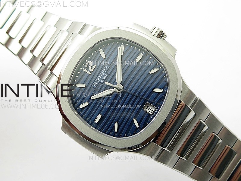 NAUTILUS 7118 NEW VERSION LADIES PPF 11 BEST EDITION BLUE DIAL ON SS BRACELET A324 SUPER CLONE