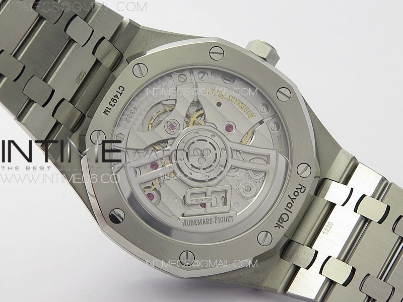 Royal Oak 41mm 15510 50th SS ZF 11 Best Edition Silver White Textured Dial on SS Bracelet A4302