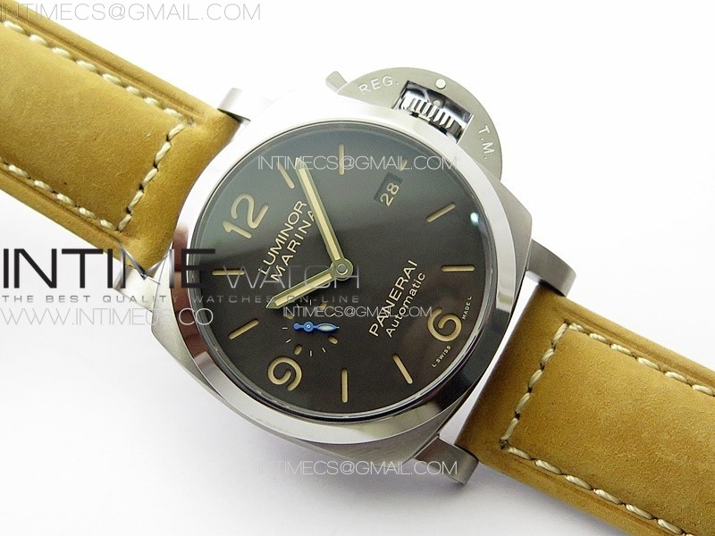 MARINA7 PAM1351 TI TTF 11 BEST EDITION ON BROWN LEATHER STRAP P9010