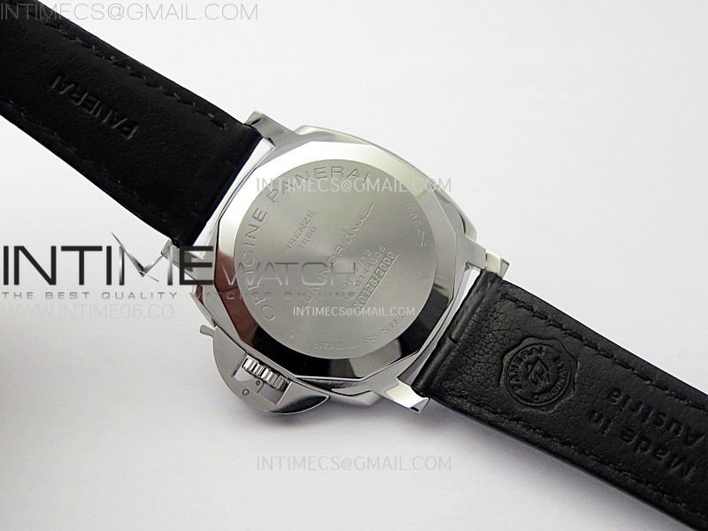 PANERAI BASE2 PAM 1249 X SS VSF 11 BEST EDITION WHITE SUN DIAL ON BLACK LEATHER STRAP ASIAN P900