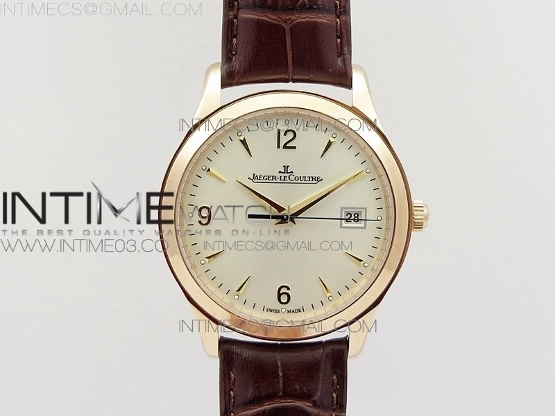 MASTER GRANDE ULTRA THIN 1548420 RG ZF 11 BEST EDITION WHITE DIAL ON BLACK LEATHER STRAP A8991